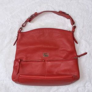 Dooney & Bourke‎ Dillen Pebbled Leather Zipper Pocket Sac Hobo Orange